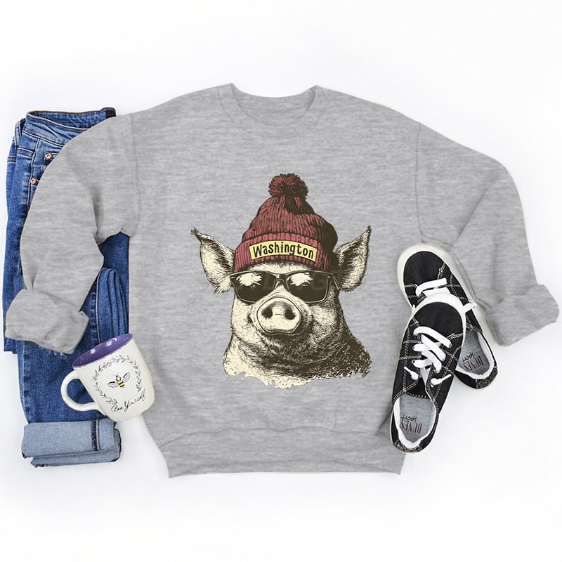 Spirit Animal Football Graphic Sweatshirts - City Animal Sports Pullover