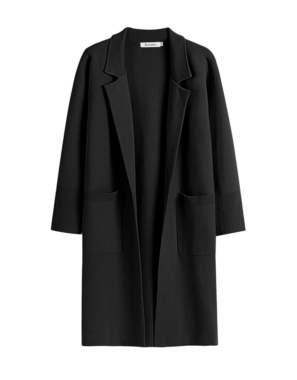 ANRABESS Cardigan for Women Oversized Open Front Sweater Coat Long Sleeve Lapel Blazer Jacket Fall Outwear Coatigan