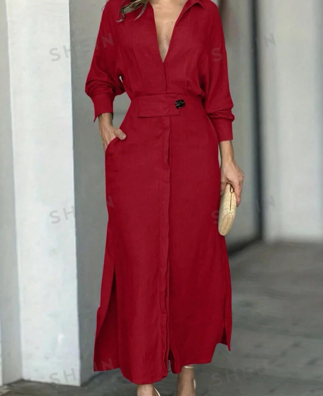 2024 Solid color maxi dress